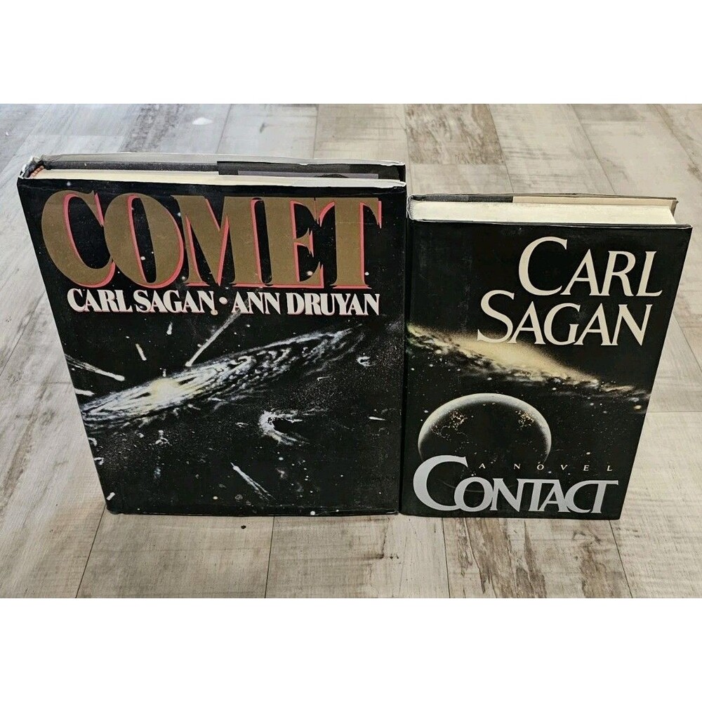 Carl Sagan Lot of 2 Cosmos & Contact 1st/1st First Editions HC Vintage Science